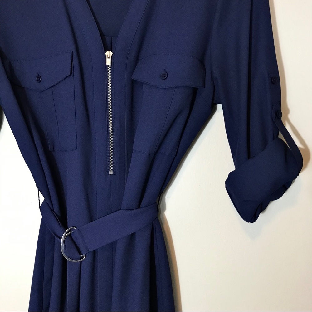 Express Zip Front Shirt Dress - Picture 2 of 6